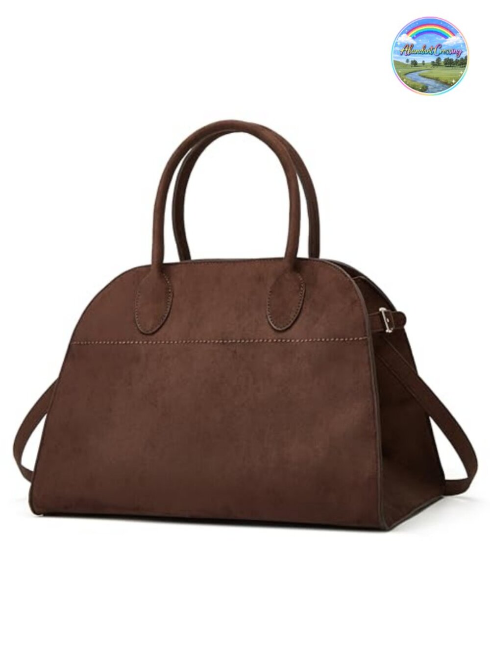 Suede Large Tote Bag Women Leather Crossbody Shoulder Retro Handbag Work Purse